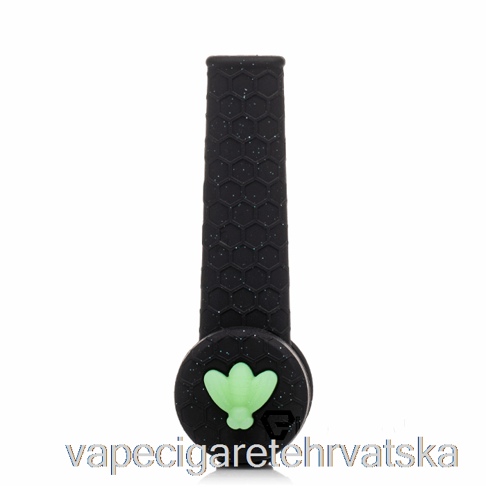 Vape Hrvatska Stratus Trio Silicone Pipe Shiny Panther (glitter Black / Uv Green Bee)